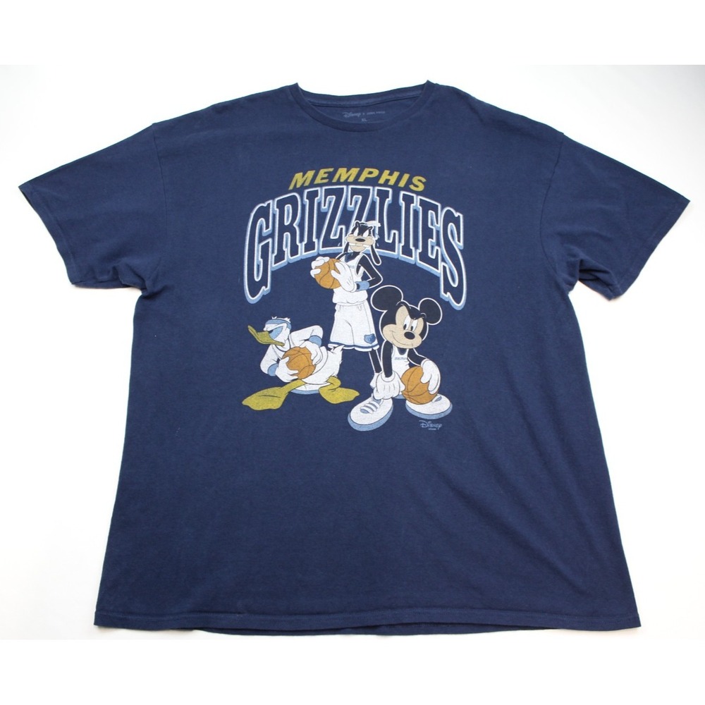 Junk Food X Disney Memphis Grizzlies T-Shirt Men Size XLarge Blue Mickey Goofy